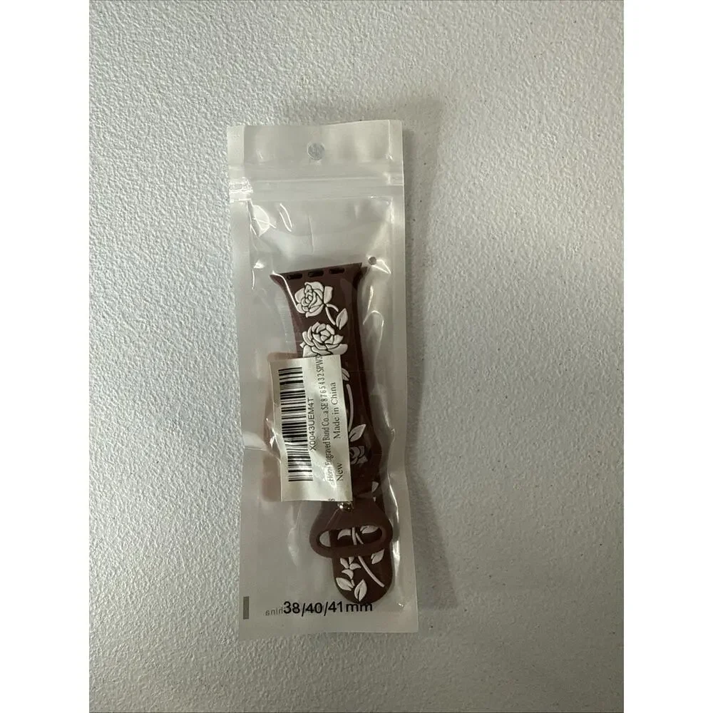 Floral Engraved Band Compatible with Apple Watch 38/40/41mm